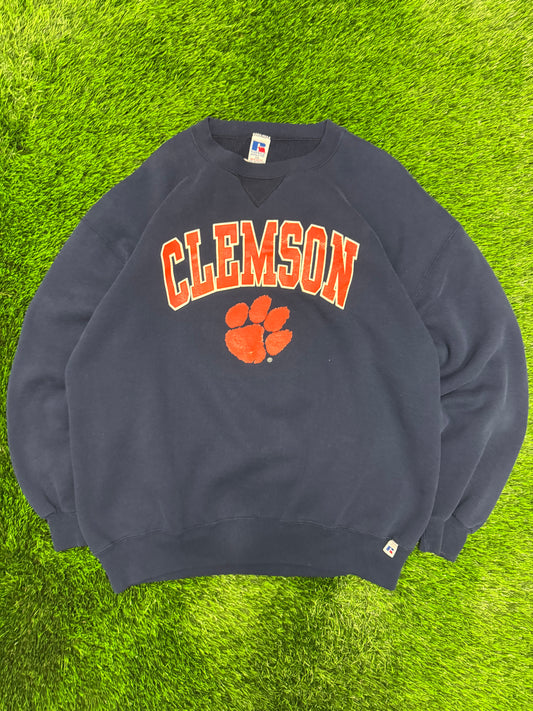 90s Clemson University Russell Athletics Spell Out Vintage Crewneck (XXL)