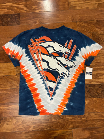 90s Denver Broncos Vintage Tie Dye Tee (L)
