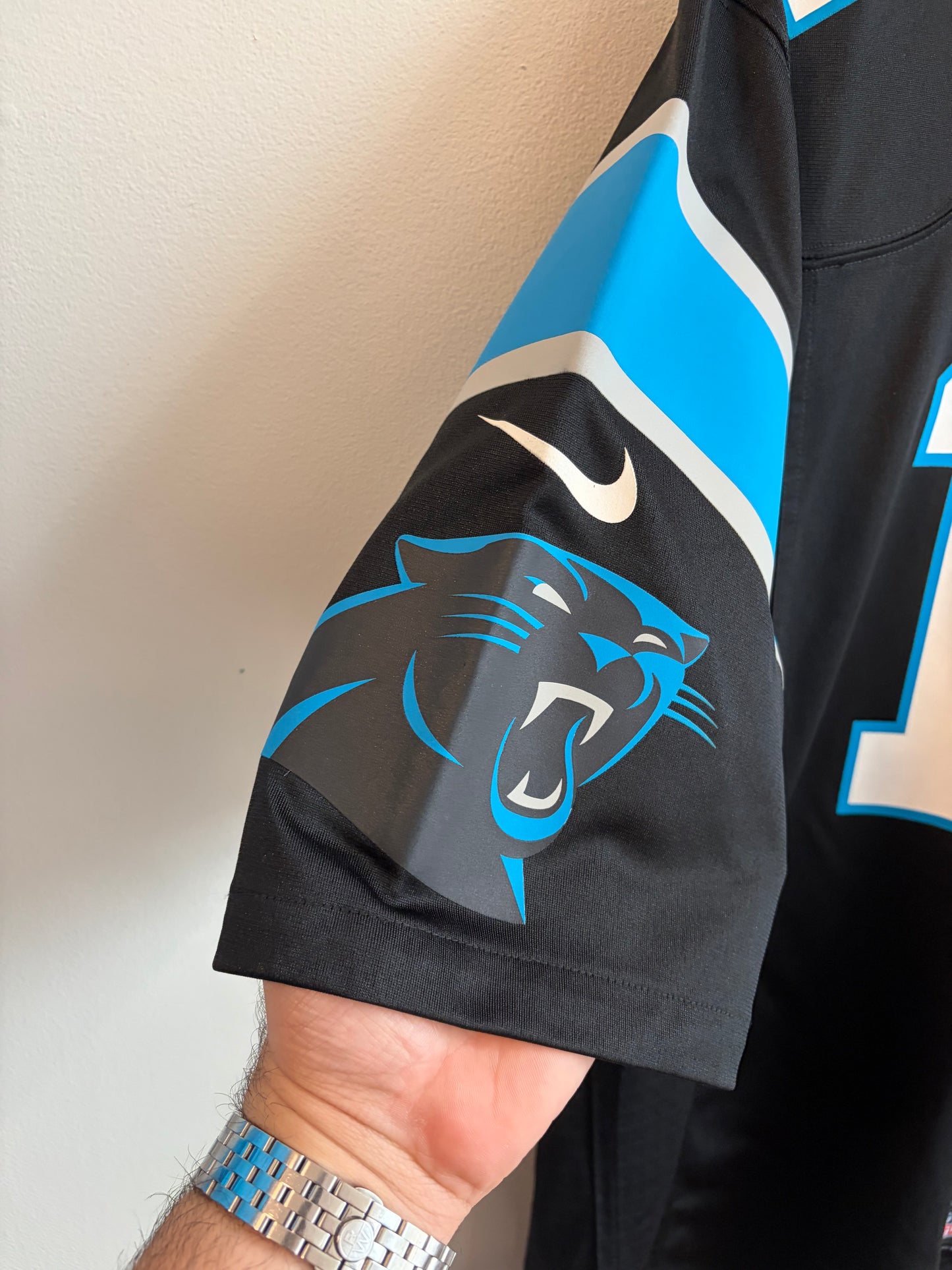 2016 Carolina Panthers DJ Moore #12 Nike Home Jersey (M)