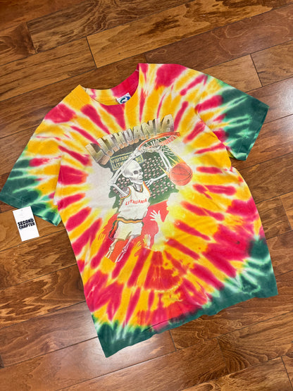1992 Lithuania Grateful Dead Tie Dye Vintage Liquid Blue Band Tee (L)