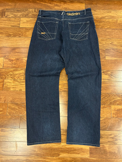 00s Akademiks Embroidered Baggy Dark Wash Jeans (40 x 34)