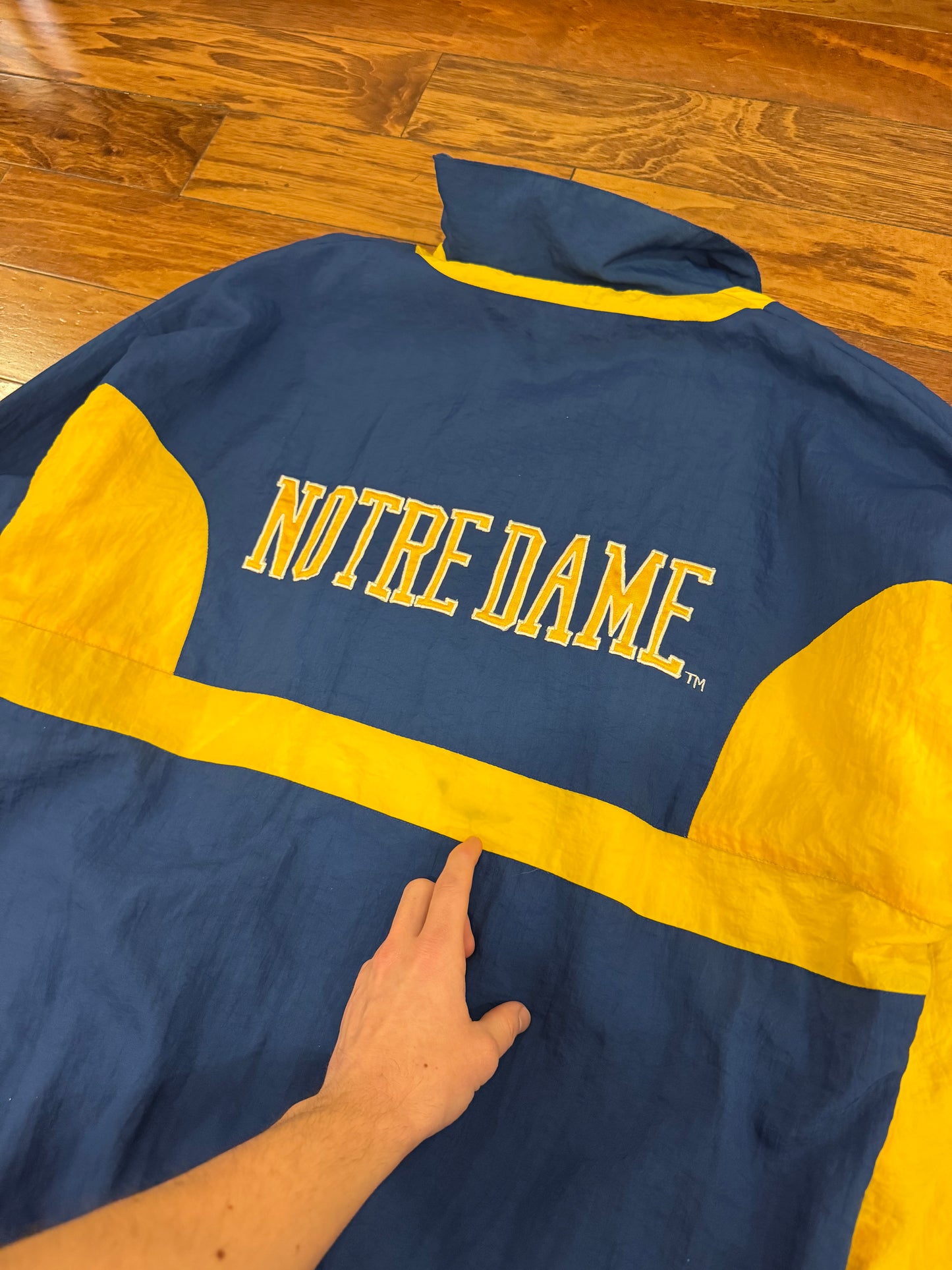 90s Notre Dame Apex Windbreaker Jacket (XL)