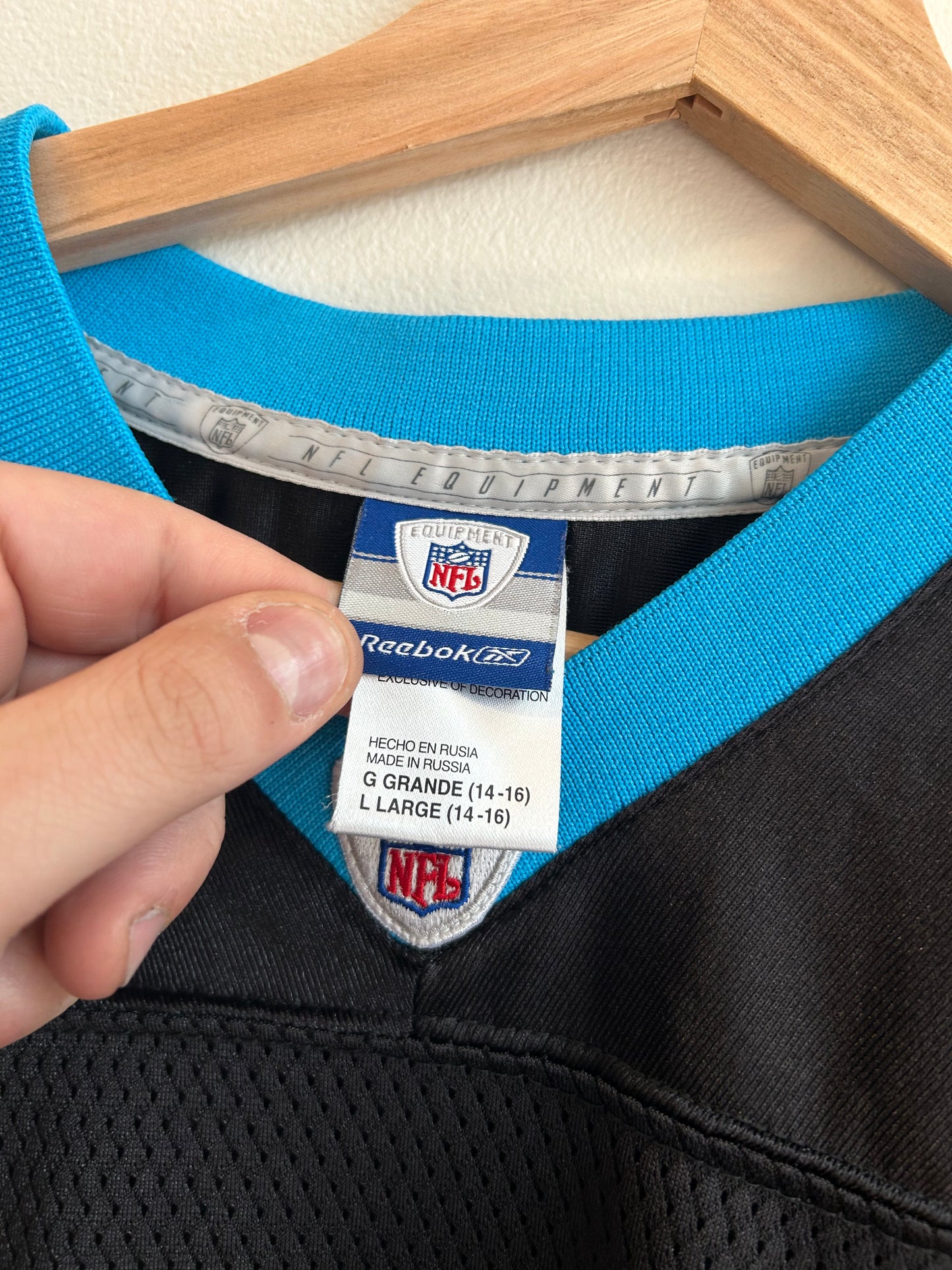 00s Carolina Panthers John Kasay Reebok Jersey (Youth L)