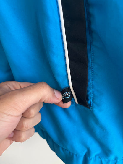 00s Carolina Panthers Blue Cat Scratch NFL Windbreaker (L)