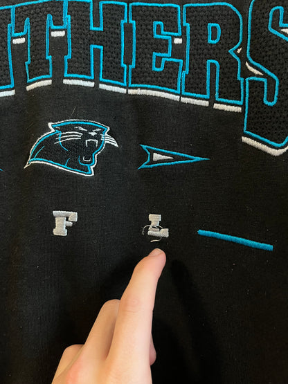 00s Carolina Panthers Lee Black Embroidered Crewneck (M)