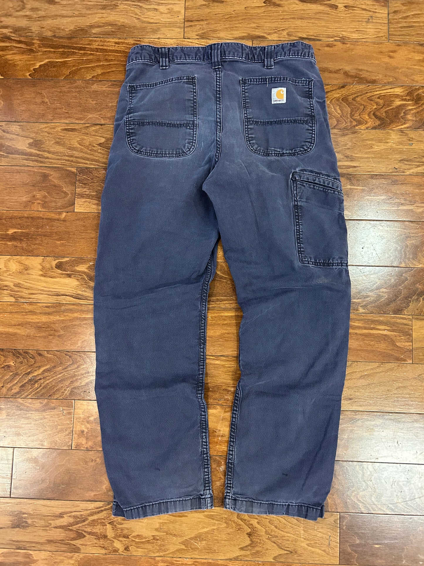00s Carhartt Faded Navy Pants (36 x 32)