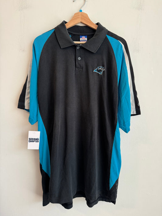 00s Carolina Panthers Reebok Play Dry Polo Shirt (L)