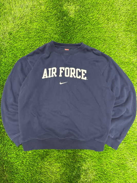 00s Air Force University Vintage Nike Center Swoosh Crewneck (L)