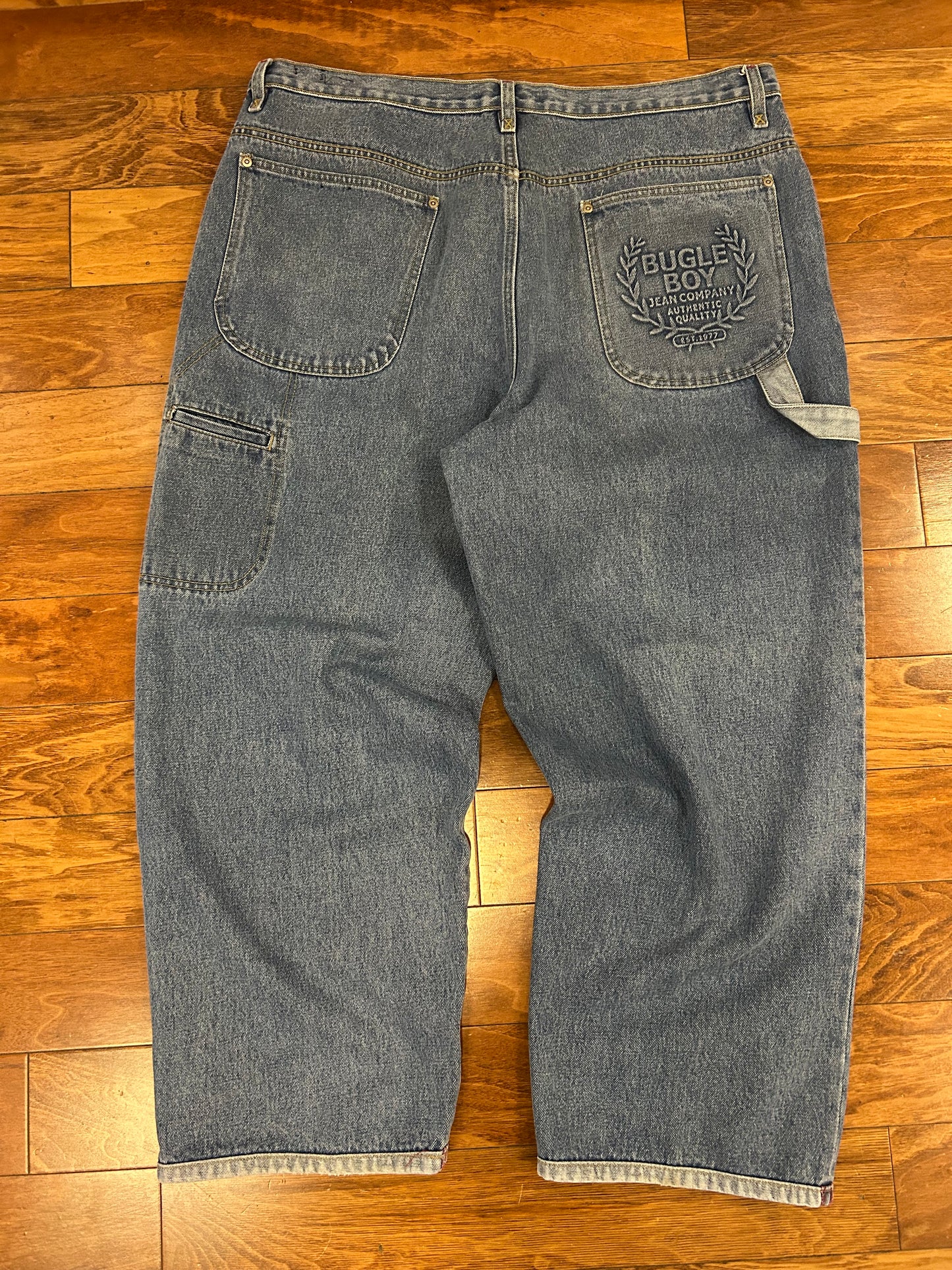00s Bugle Boy Baggy Embroidered Jeans (42 x 30)