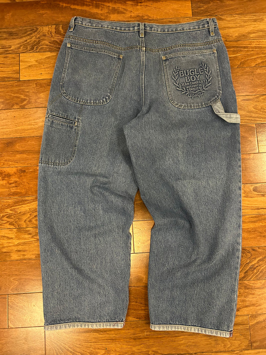 00s Bugle Boy Baggy Embroidered Jeans (42 x 30)