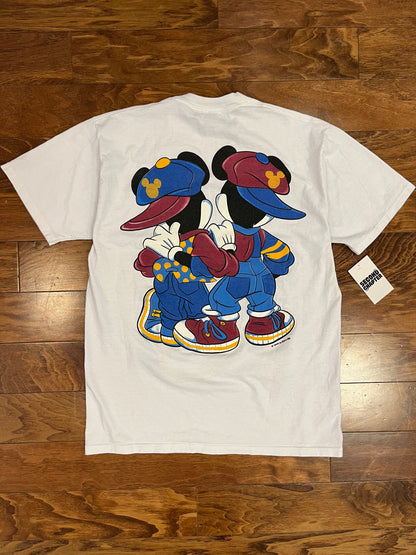 90s Mickey & Minnie Double Sided Graphic Tee (L)
