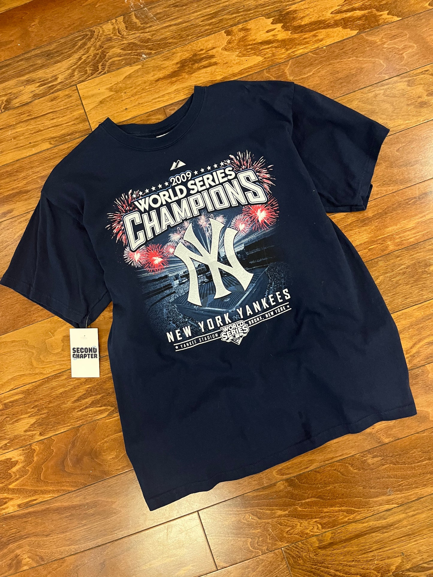 2009 New York Yankees World Series Navy Tee (L)