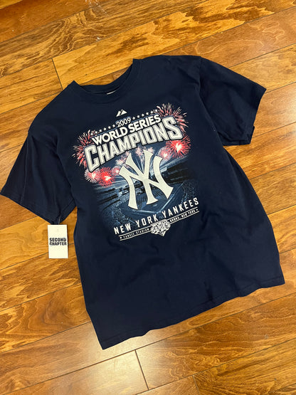 2009 New York Yankees World Series Navy Tee (L)