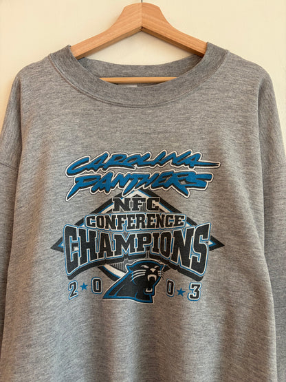 2003 Carolina Panthers NFC Champions Cat Scratch Crewneck (L)