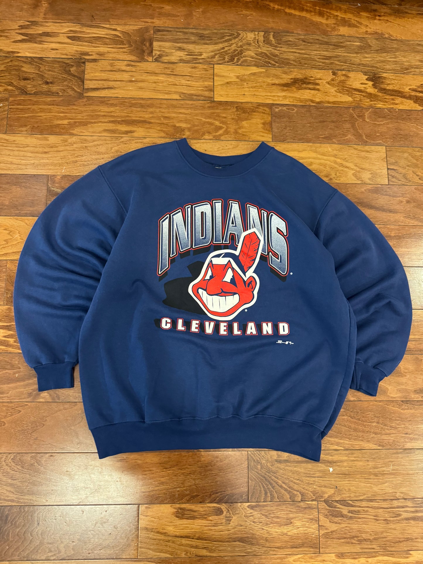 1996 Cleveland Indians Logo Team Rated Crewneck (XL)