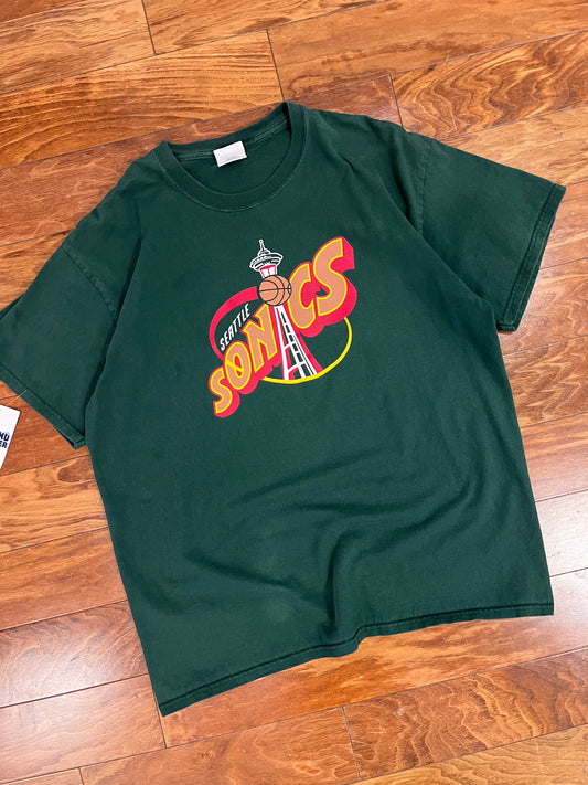 00s Seattle Sonics NBA Vintage Tee (XL)