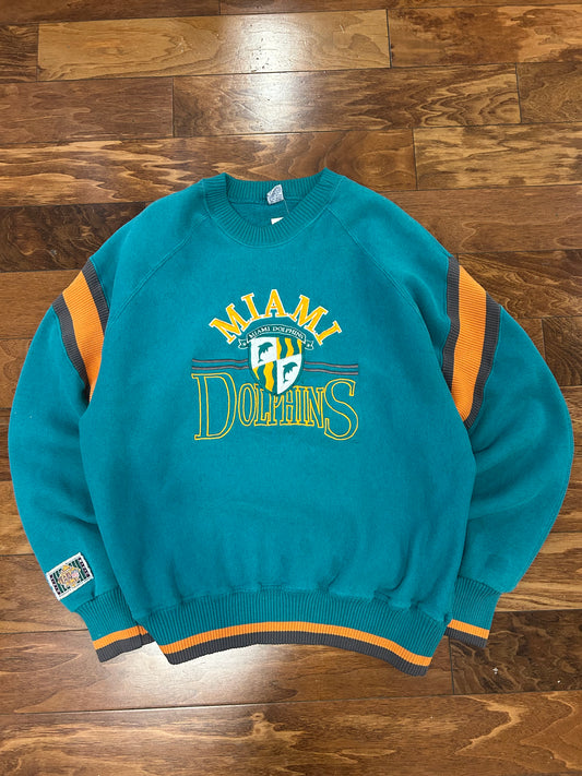 90s Miami Dolphins Embroidered The Game Crewneck (L)