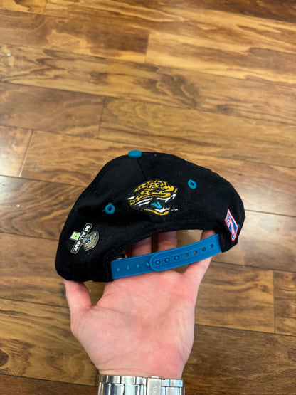90s Jacksonville Jaguars Logo 7 Spell Out Hat (OS)