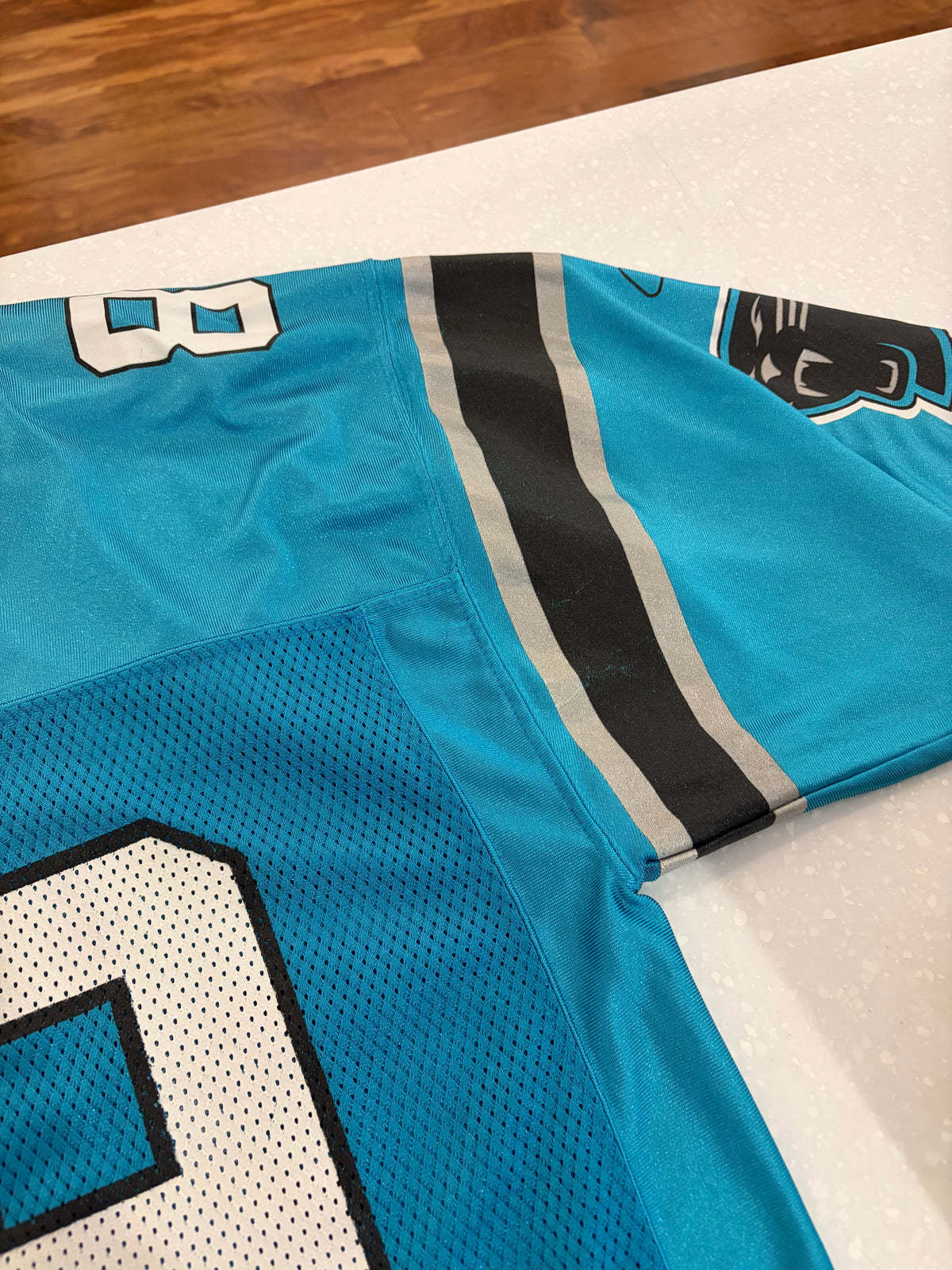 00s Carolina Panthers Steve Smith Reebok Blue Jersey (M)