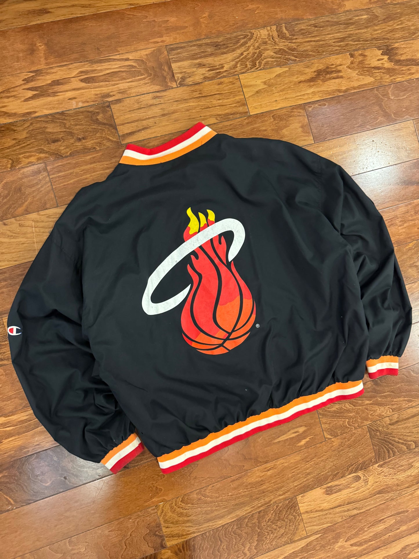 90s Miami Heat Champion Team Issued Warm Up Jacket (XXL)
