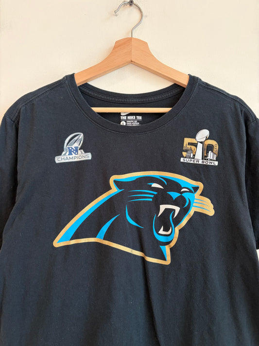 2016 Carolina Panthers Super Bowl 50 Roster Tee (L)