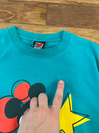 90s Mickey Mouse Disney Teal Tee (XL)