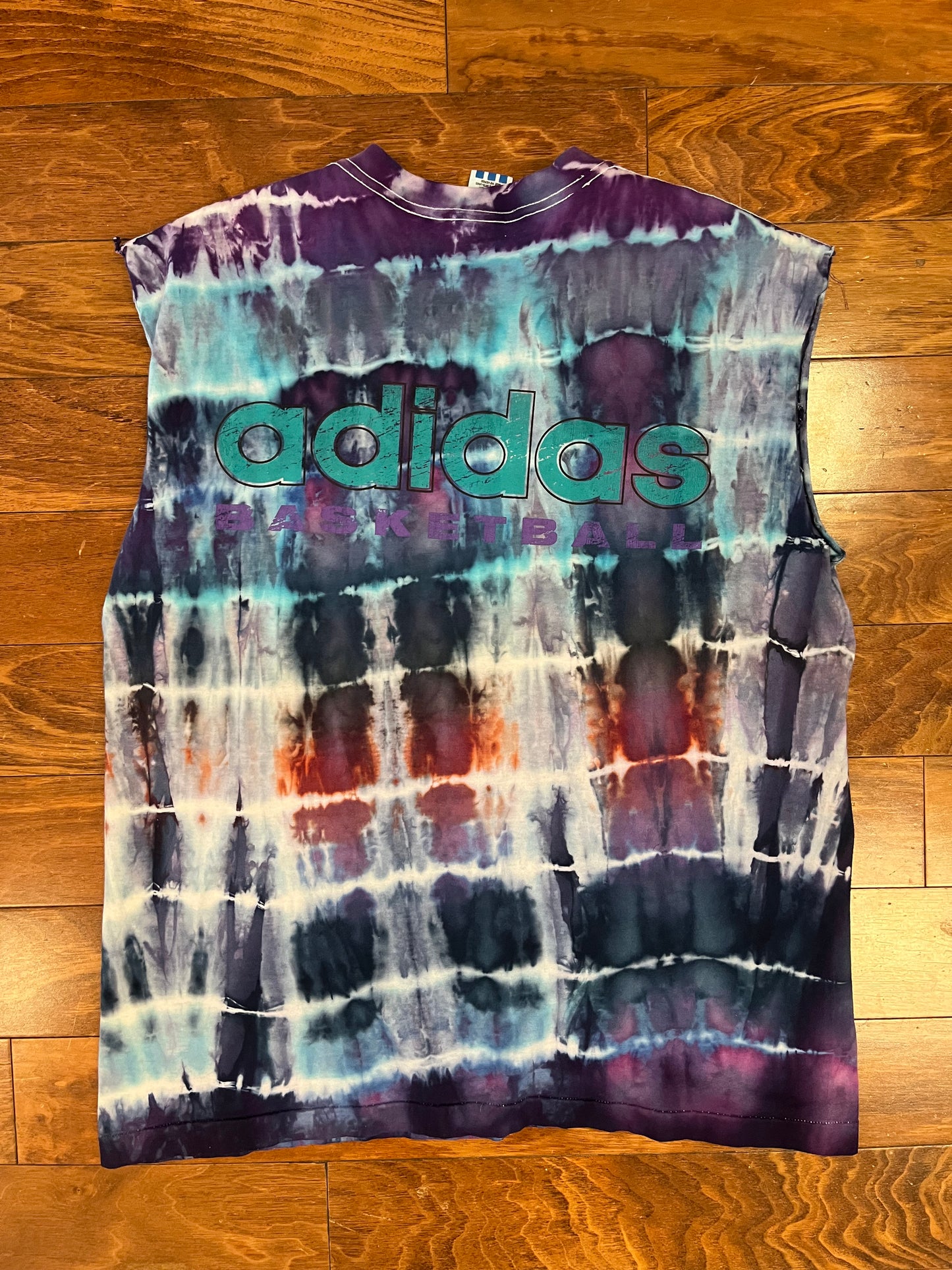 1994 Charlotte Final Four Adidas Tie Dye Cut Off Tank Top Tee (L)