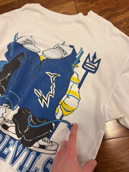 1993 Duke Blue Devils Cartoon Mascots Vintage Tee (XL)