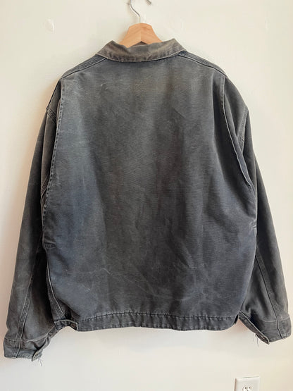 90s Carhartt Detroit Faded Charcoal Vintage Jacket (XL)