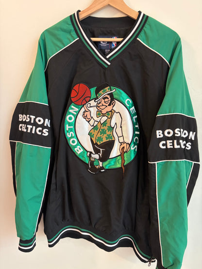 00s Boston Celtics G-III Embroidered Windbreaker (XXL)