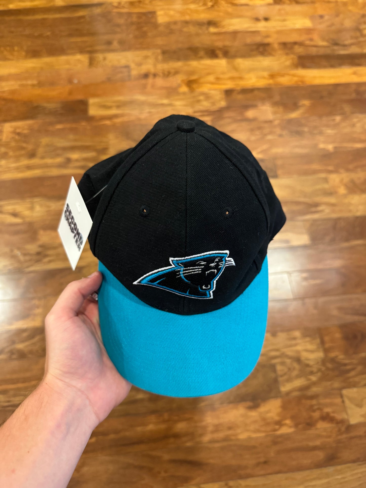 00s Carolina Panthers NFL Velcro Strap Logo Hat (OS)