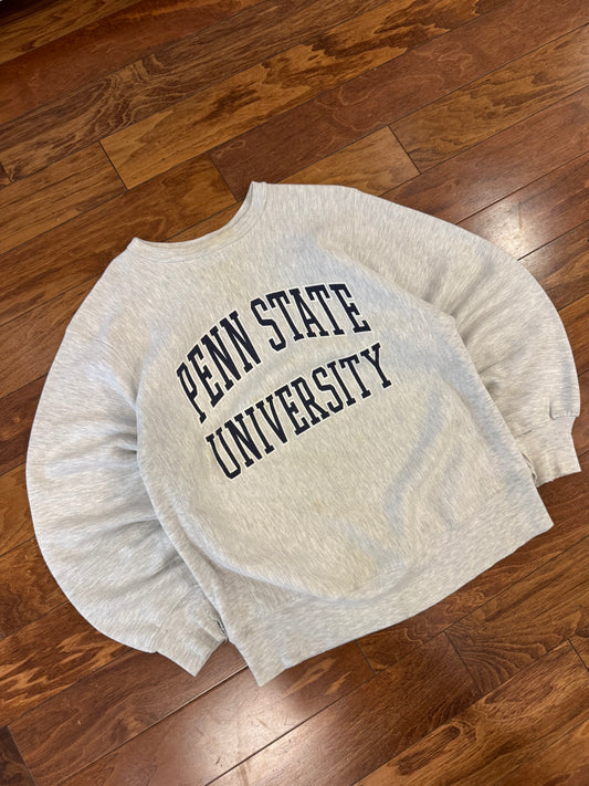 90s Penn State University Nittany Lions Spell Out Reverse Weave Vintage Crewneck (M)