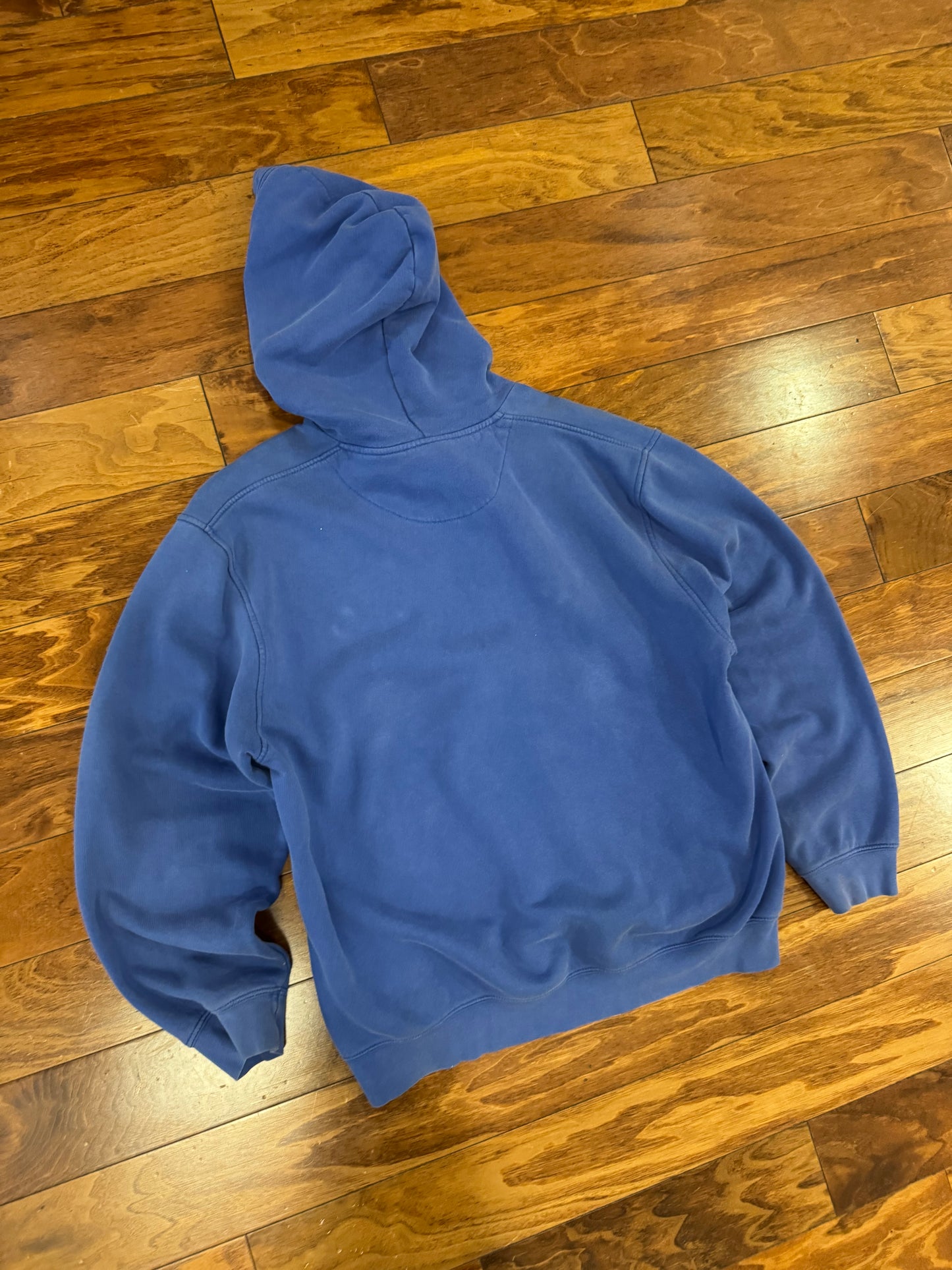 00s Nike Spell Out Swoosh Blue Hoodie (M)