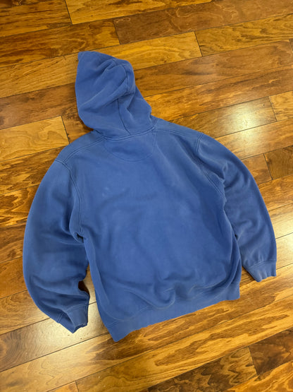 00s Nike Spell Out Swoosh Blue Hoodie (M)