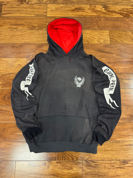 70s Harley Davidson Vintage Faded Distressed Grail Hoodie (M)