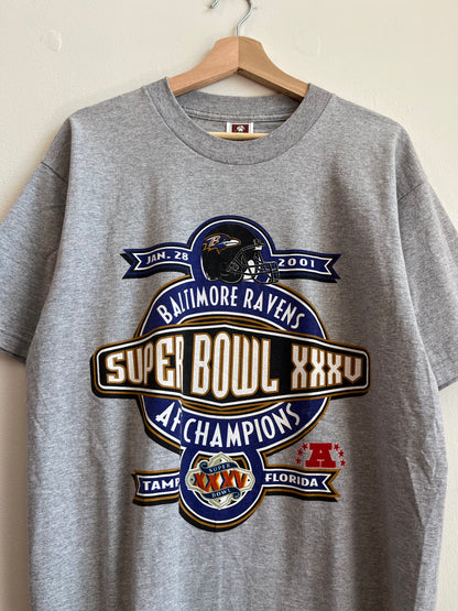 2001 Baltimore Ravens Super Bowl Tee (L)