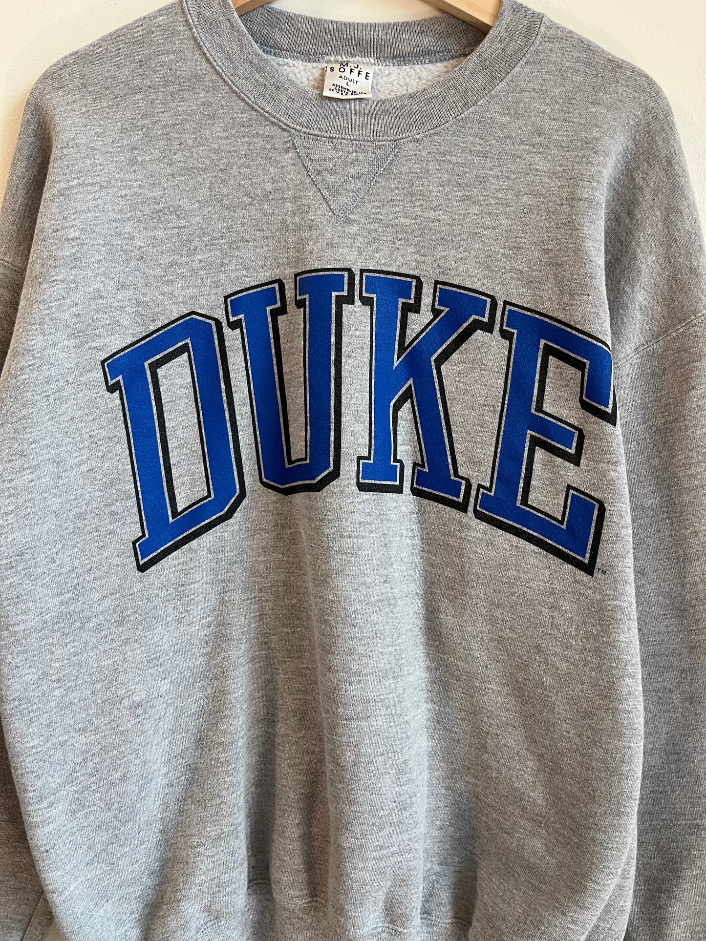 00s Duke University MJ Soffe Grey Crewneck (L)