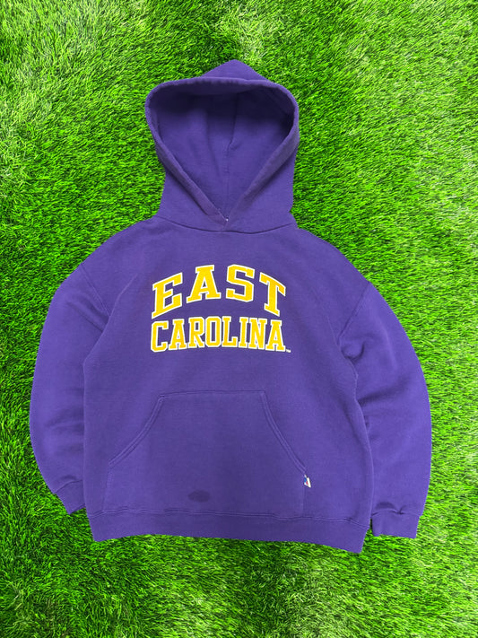 00s East Carolina (ECU) Russell Athletics Spell Out Vintage Hoodie (YL)