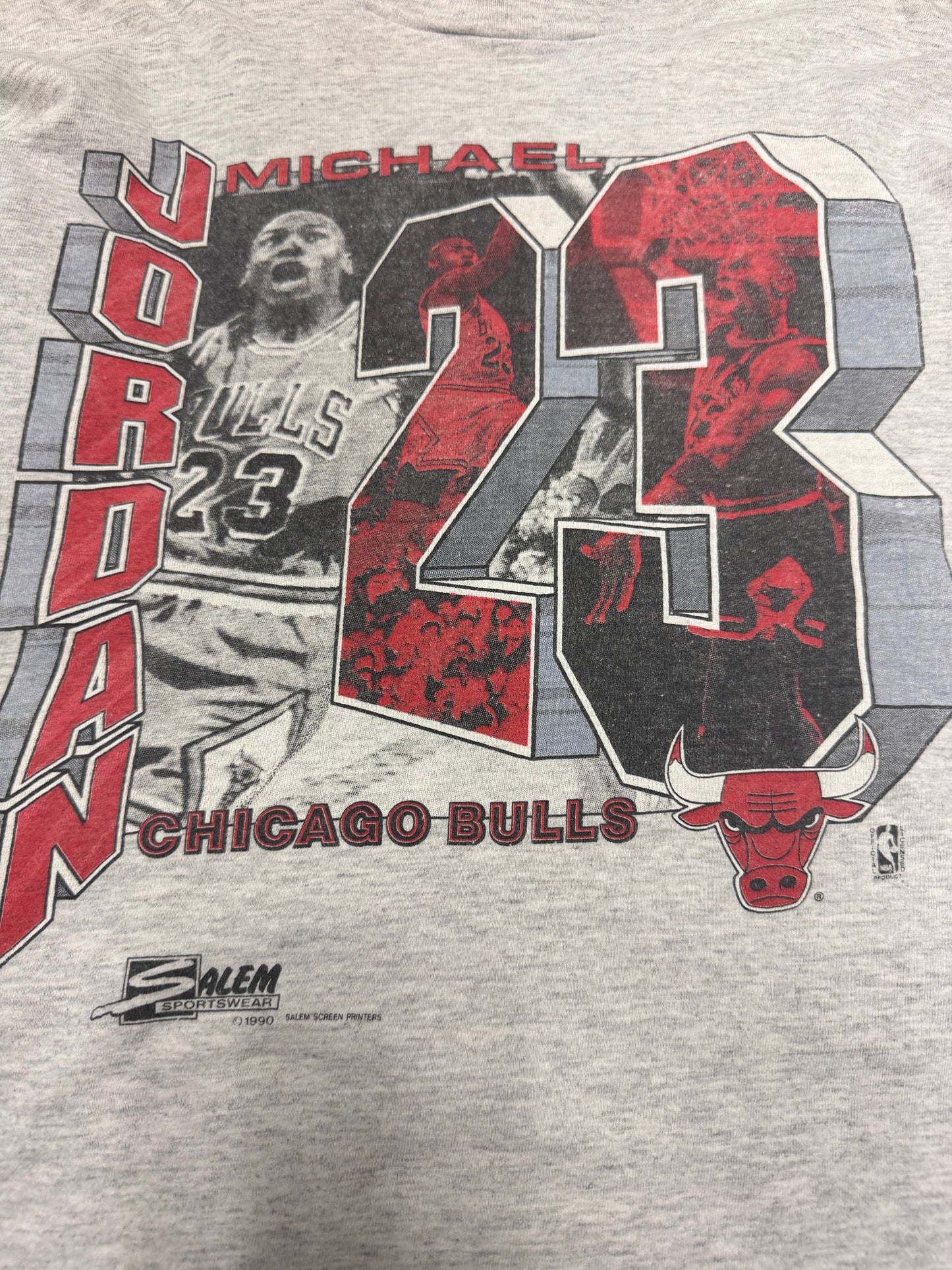 90s Michael Jordan Vintage Chicago Bulls Salem Tee (L)
