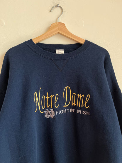 90s Notre Dame Fightin' Irish Embroidered Crewneck (XL)