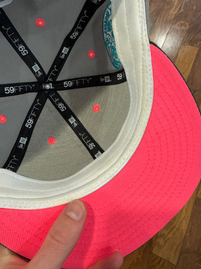New York Yankees Subway Series Grey/Pink Fitted Hat (7 1/8)