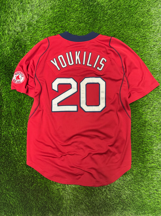 00s Boston Red Sox Nike Kevin Youkilis #20 Vintage MLB Baseball Jersey (L)