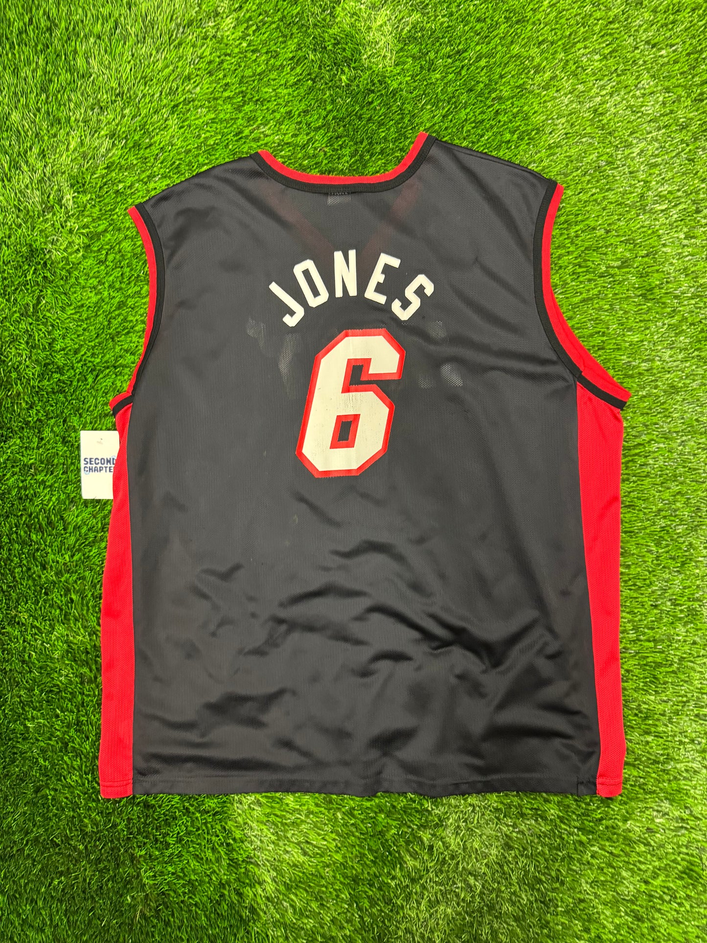 00s Miami Heat Eddie Jones #6 Vintage NBA Jersey (XXL)