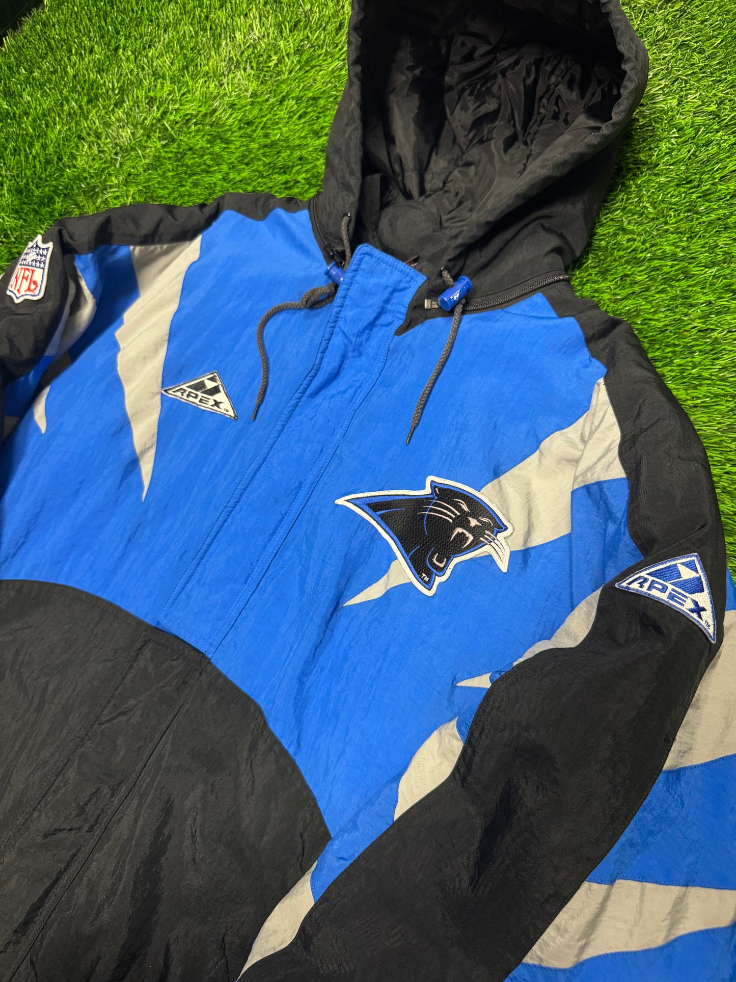 90s Carolina Panthers Apex Shark Tooth Puffer Jacket (XL)