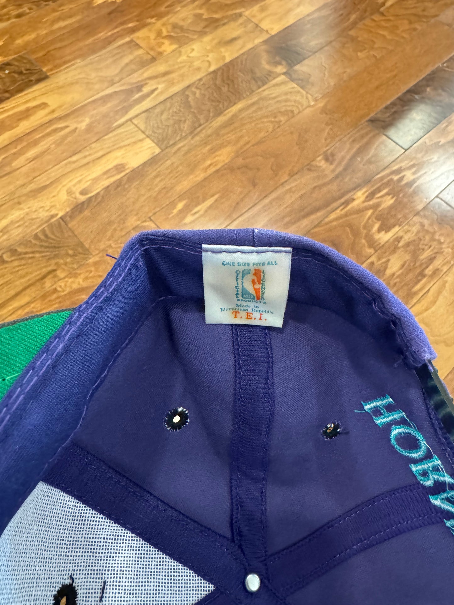 90s Charlotte Hornets Logo Two Toned Hat (OS)
