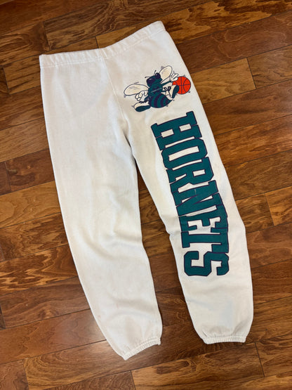 80s Charlotte Hornets White Sweatpants (L)