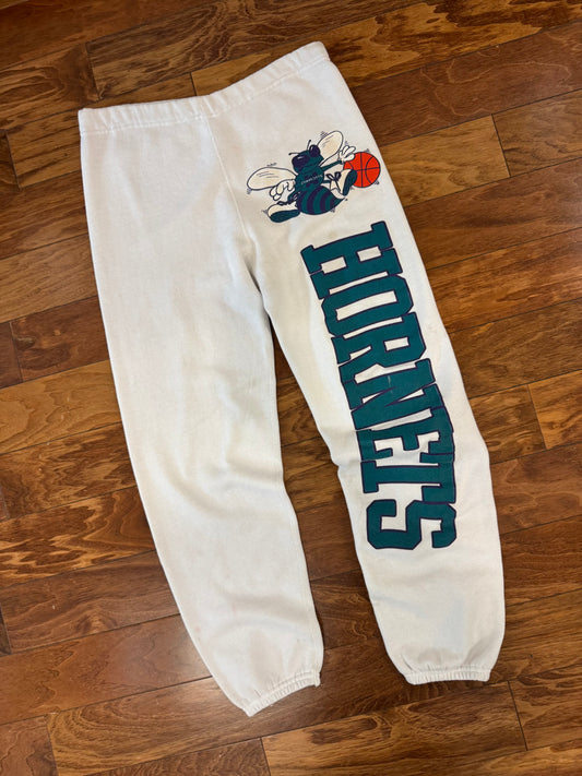 80s Charlotte Hornets White Sweatpants (L)