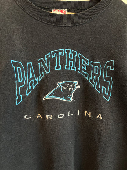 90s Carolina Panthers Nutmeg Embroidered Crewneck (XL)