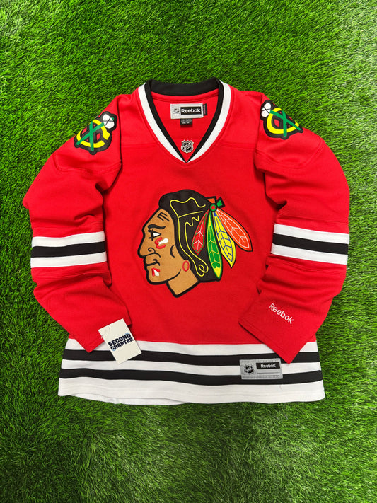 00s Chicago Blackhawks Reebok Women's NHL Hockey Jersey (M)