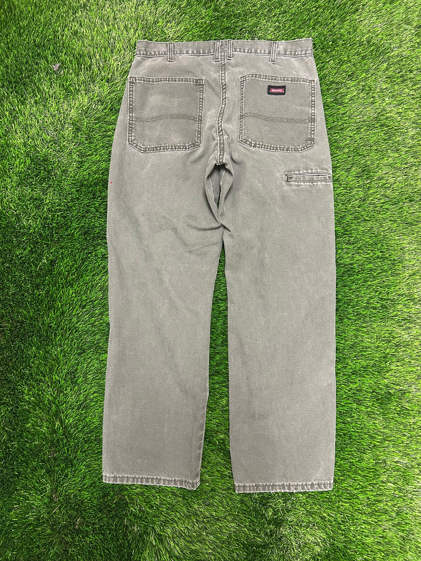 00s Dickies Olive Green Black Tab  Workwear Pants (34 x 30)